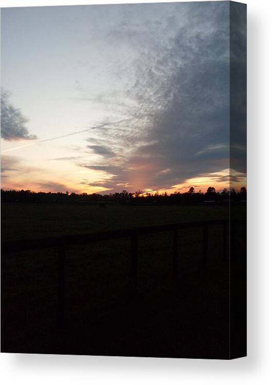 Ft Mccoy Canvas Print featuring the photograph Ft McCoy Florida Sunset by Warren Thompson