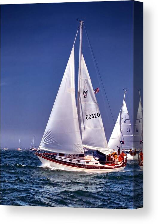 Cape Cod Canvas Print featuring the photograph Full Sail Ahead by Bruce Gannon