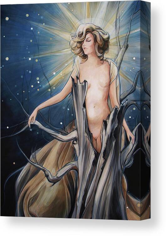 Gaia Canvas Print featuring the painting Gaia by Jacqueline Hudson