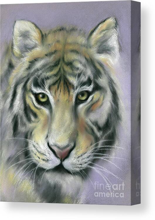 Animal Canvas Print featuring the painting Gazing Tiger by MM Anderson