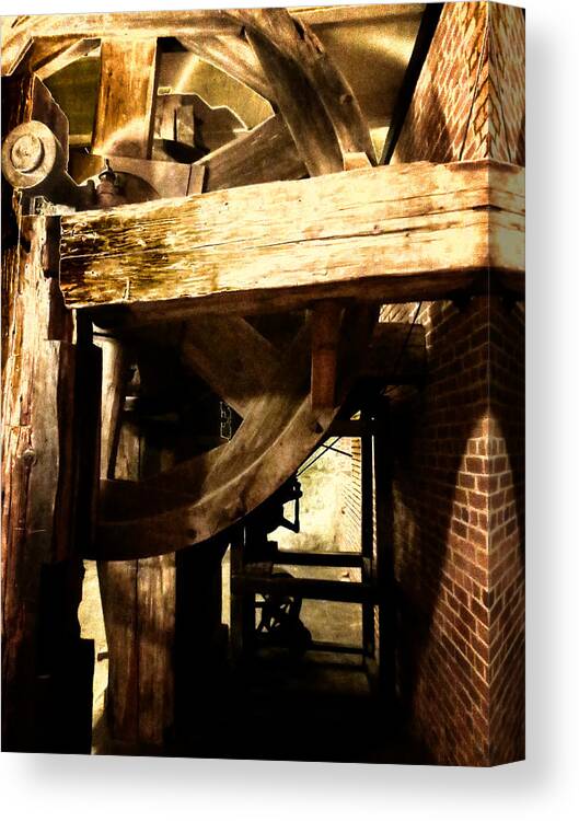 Gears Canvas Print featuring the photograph Gears by Jessica Levant