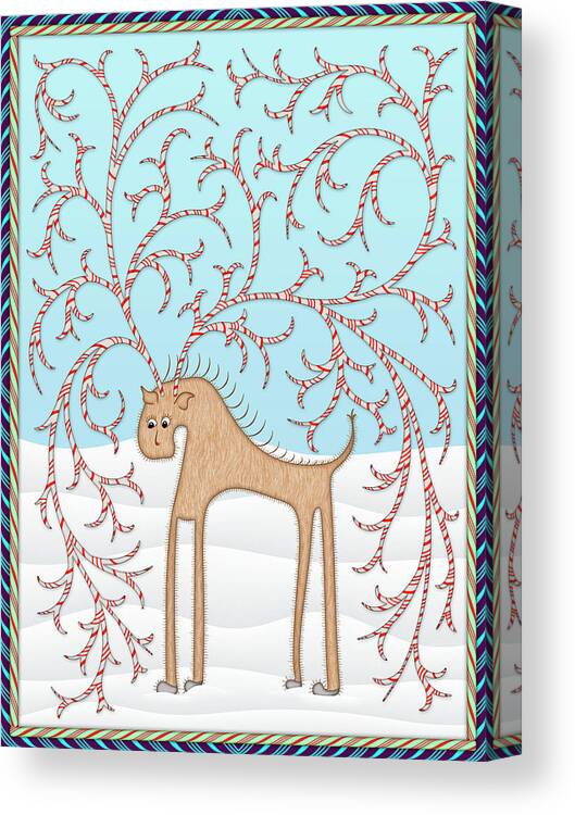 Enlightened Animals Canvas Print featuring the digital art Ginger Cane by Becky Titus