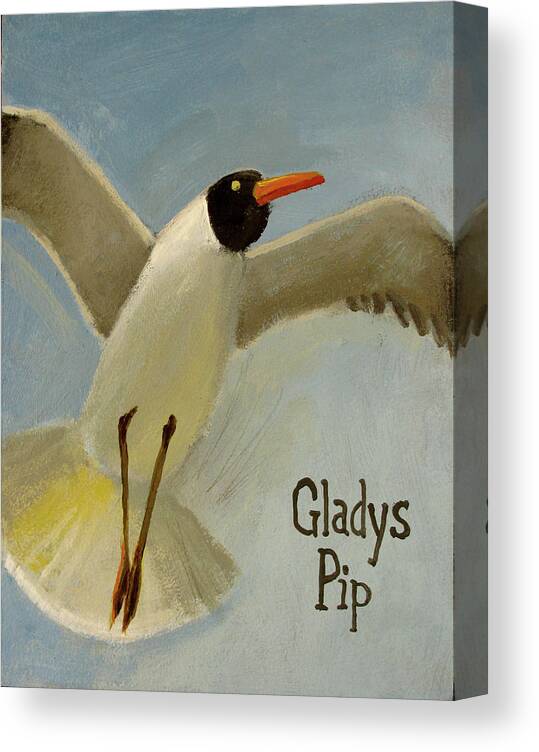 Seagull Canvas Print featuring the painting Gladys Pip by Don Morgan