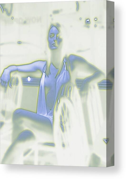 Portrait Canvas Print featuring the digital art Glowing Brittney I by James Granberry