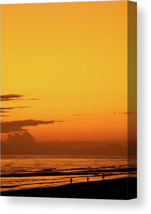 Beach Canvas Print featuring the photograph Golden Beach Sunset by Steven Myers