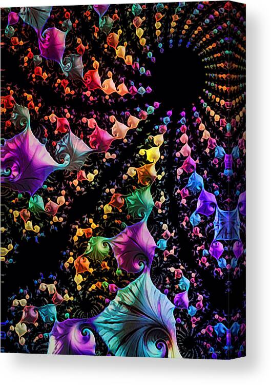 Fractal Canvas Print featuring the digital art Gravitational Pull by Kathy Kelly