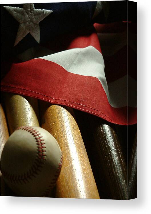 Baseball Canvas Print featuring the photograph Great American Game by Thomas Pipia