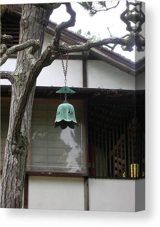 Bell Canvas Print featuring the photograph Hanging Bell by Carolyn Donnell