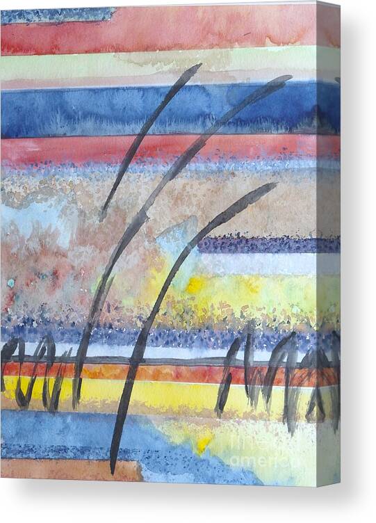 Abstract Canvas Print featuring the painting Heartbeat by Jacqueline Athmann