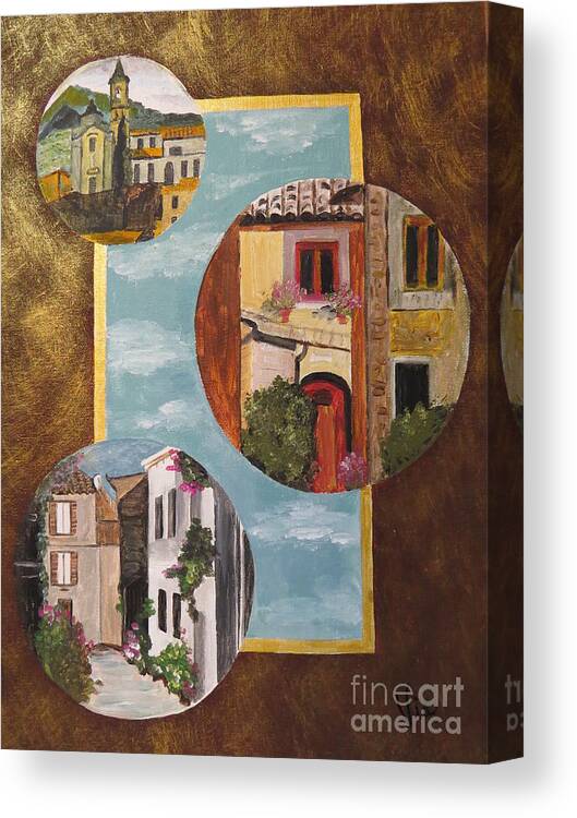 Italy Canvas Print featuring the painting Heritage by Judy Via-Wolff