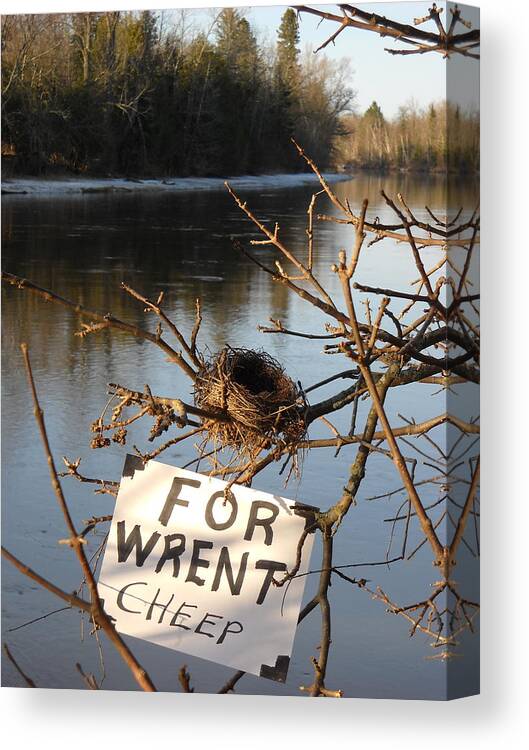 Bird Canvas Print featuring the photograph Home by Water For Wrent Cheep by Kent Lorentzen