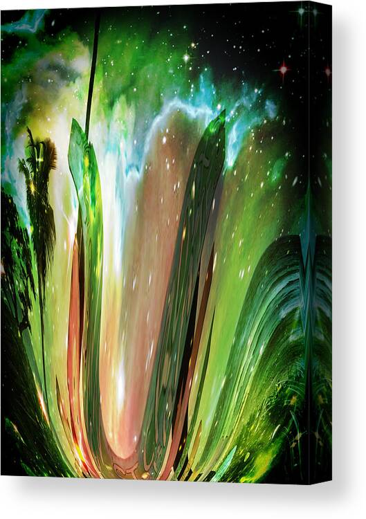 Flowers Canvas Print featuring the digital art Hope in Bloom by Gina Callaghan