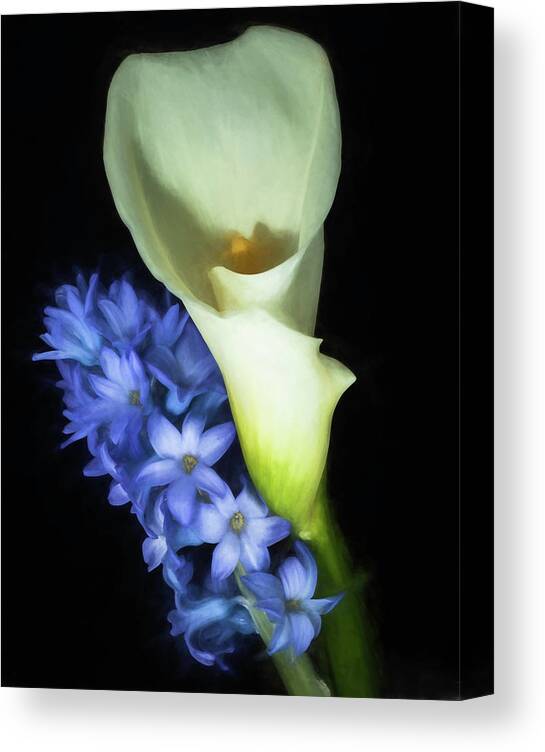 Lily Canvas Print featuring the photograph Hyacinth and Calla Lily by John Roach