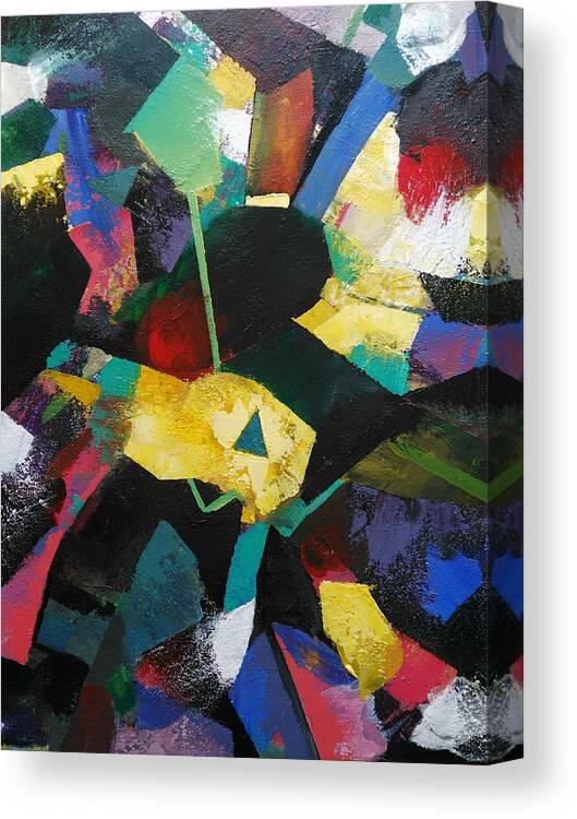 Abstract Art Canvas Print featuring the painting Imperfection by Ray Khalife