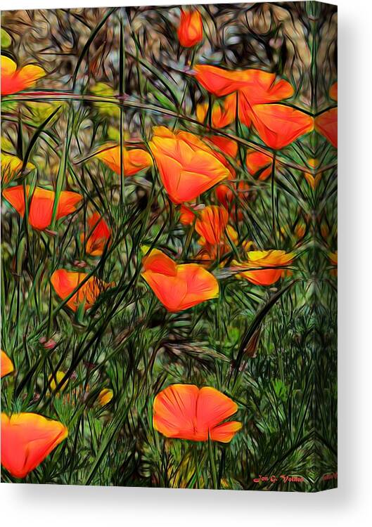 Orange Canvas Print featuring the painting Impressions of Orange by Jon Volden
