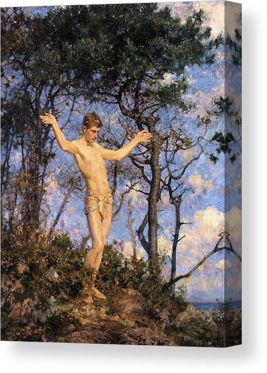Morning Canvas Print featuring the painting In the Morning Light by Henry Scott Tuke