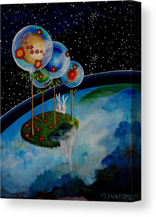 Space Canvas Print featuring the painting In The Sky There is No East or West by Mindy Huntress