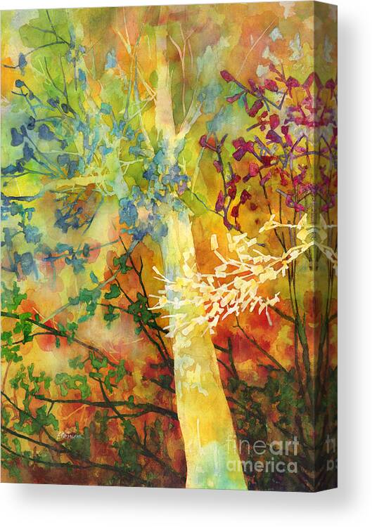 Wood Canvas Print featuring the painting In the Woods by Hailey E Herrera