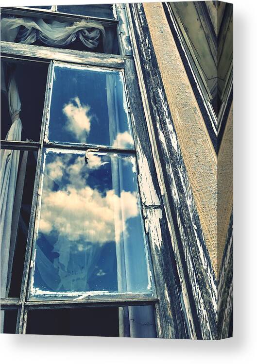 Window Canvas Print featuring the photograph In Through The Clouds by Brad Hodges