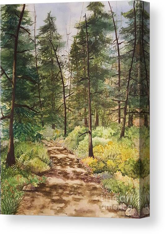 Woods Canvas Print featuring the painting Into the Woods by Lisa Debaets