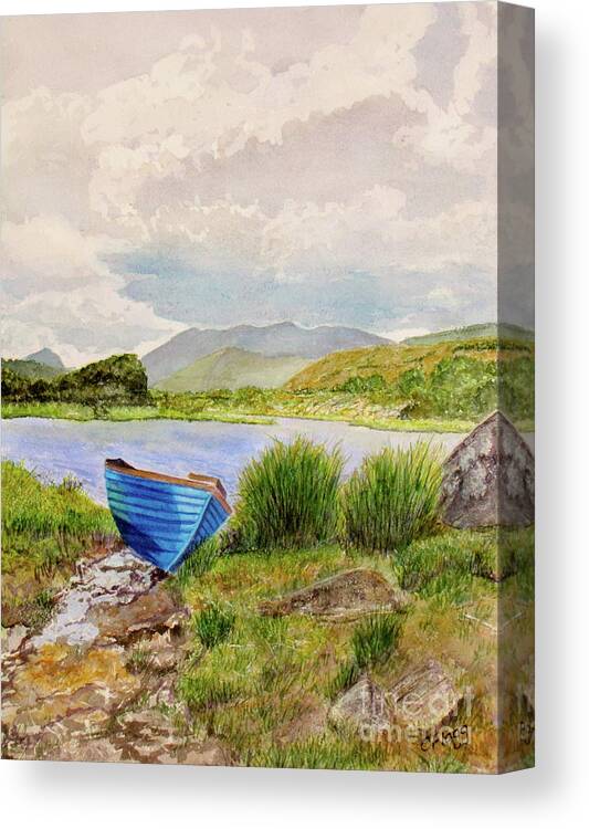Blue Canvas Print featuring the painting Ireland by Carol Flagg