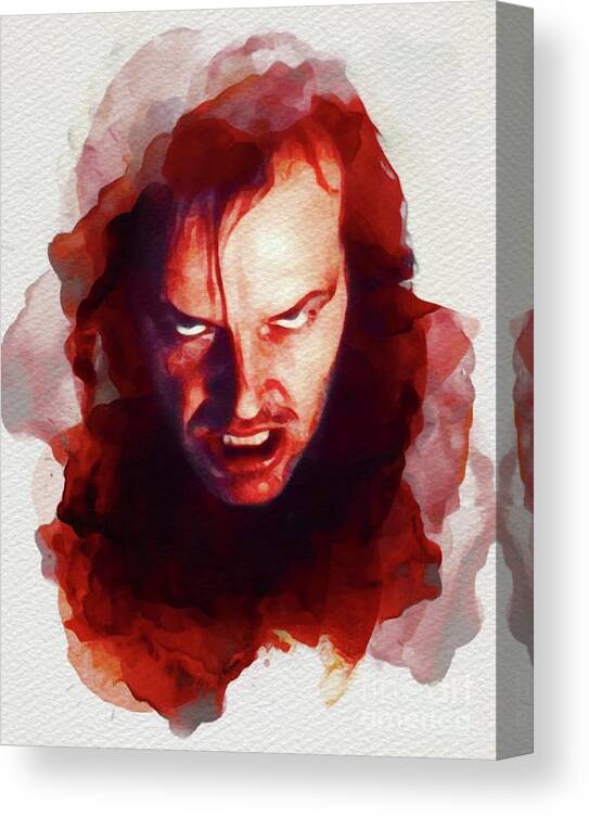 Jack Canvas Print featuring the painting Jack Nicholson, The Shining by Esoterica Art Agency