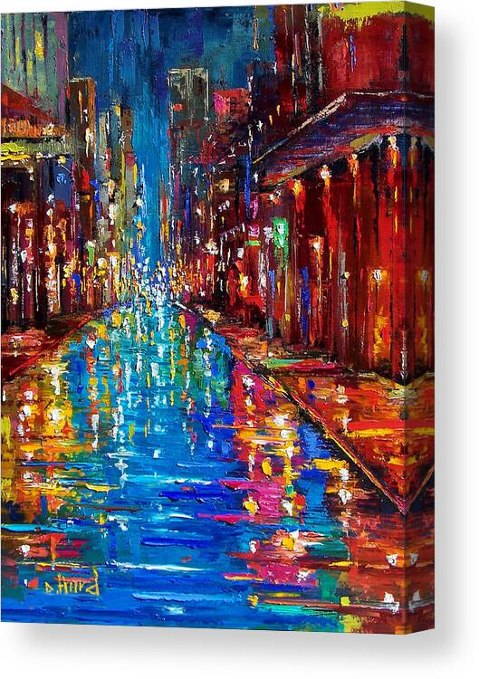 New Orleans Canvas Print featuring the painting Jazz Drag by Debra Hurd