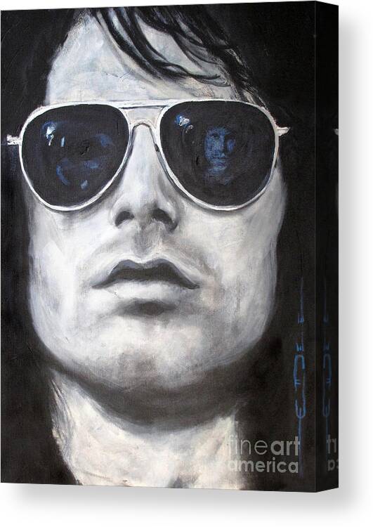 The Doors Canvas Print featuring the painting Jim Morrison III by Eric Dee
