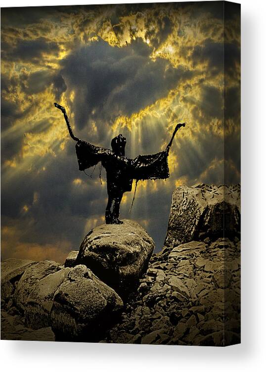 Biblical Canvas Print featuring the photograph Job confronts God by Randall Nyhof