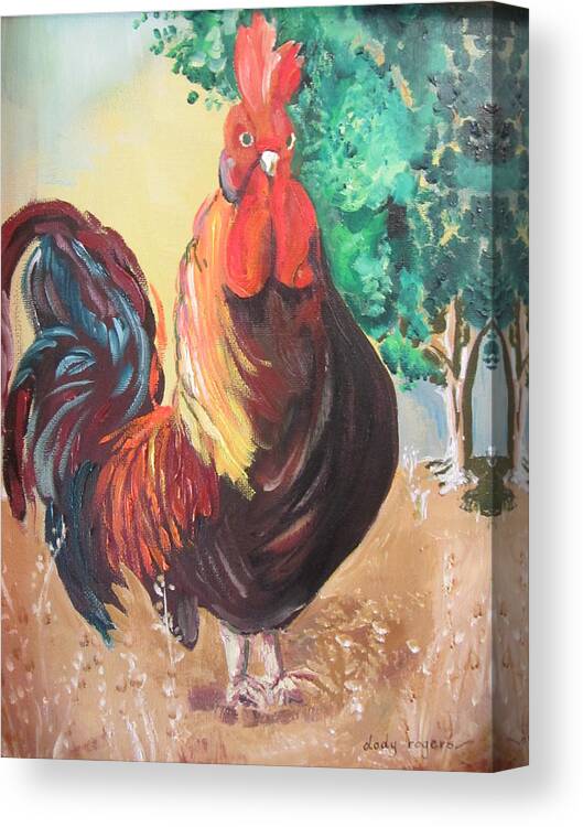 Bird Canvas Print featuring the painting Juan by Dody Rogers