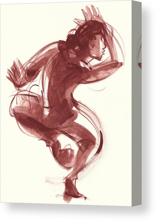 Female Contemporary Dancer Canvas Print featuring the painting Julia by Judith Kunzle