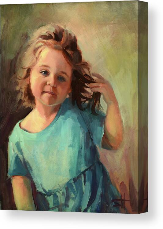 Child Canvas Print featuring the painting Kymberlynn by Steve Henderson