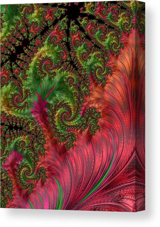 3-d Fractal Canvas Print featuring the photograph Leaf and Lace by Ronda Broatch