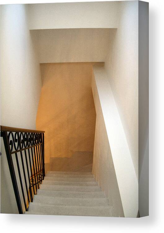 Staircase Canvas Print featuring the photograph Less by Lin Grosvenor