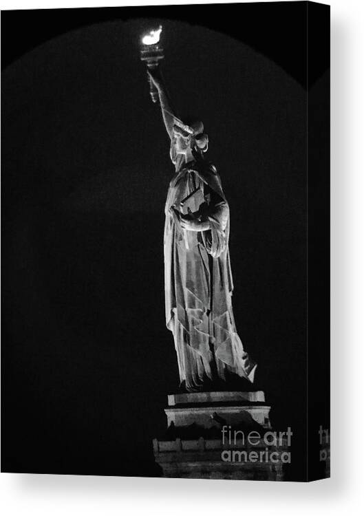 Statue Of Liberty Canvas Print featuring the photograph Liberty #1 by Dennis Richardson