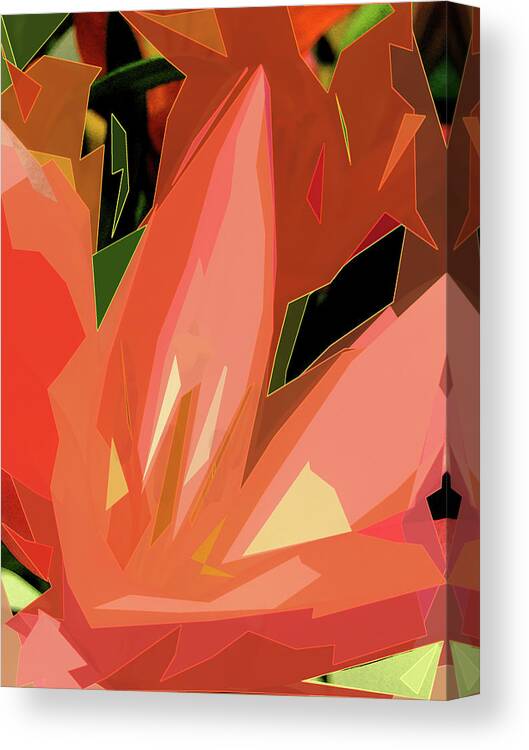 Lily Canvas Print featuring the digital art Lily #3 by Gina Harrison