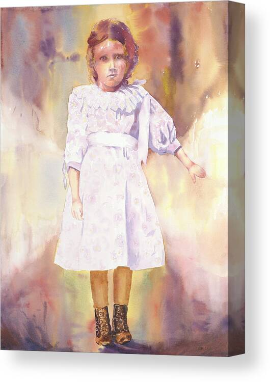 Ancestry Canvas Print featuring the painting Little Anna by Tara Moorman