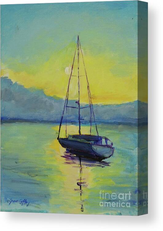 Sunrise Canvas Print featuring the painting Long-Awaited Sunrise by Joan Coffey