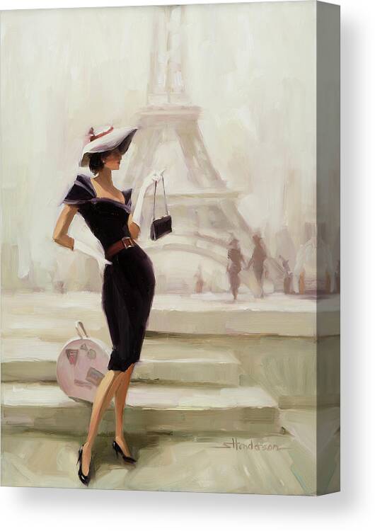 Paris Canvas Print featuring the painting Love, from Paris by Steve Henderson