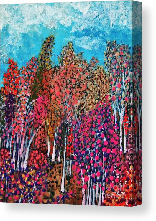 Forest Canvas Print featuring the photograph Lovely Forest by Jasna Gopic