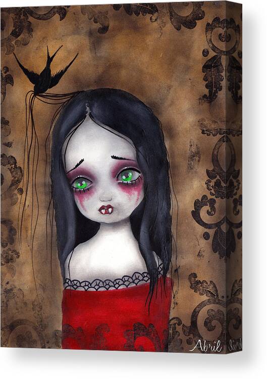 Gothic Canvas Print featuring the painting Luzie by Abril Andrade