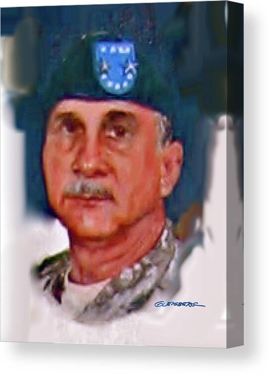 Major General William H Wade Ii Canvas Print featuring the painting Major General William H. Wade II by Craig A Christiansen
