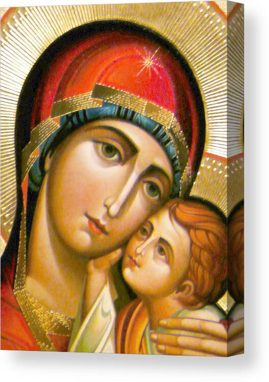 Orthodox Canvas Print featuring the photograph Mary Icon by Munir Alawi