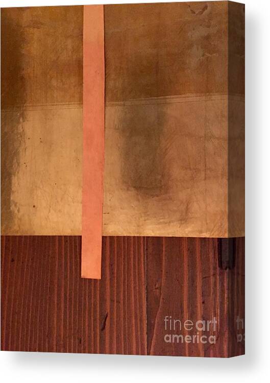 Collage Brass Copper Sheeting Wood Canvas Print featuring the photograph Mesh and Copper Series 1-7 by J Doyne Miller