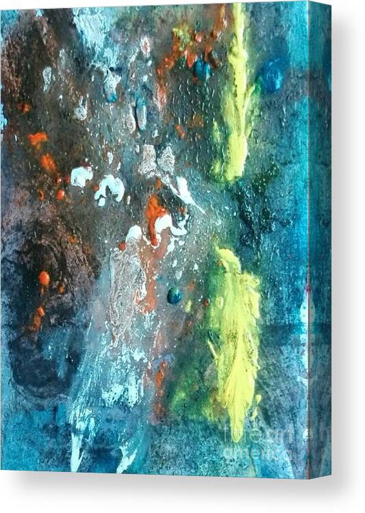 Acrylic Abstract Canvas Print featuring the painting Metamorphosis by Denise Morgan