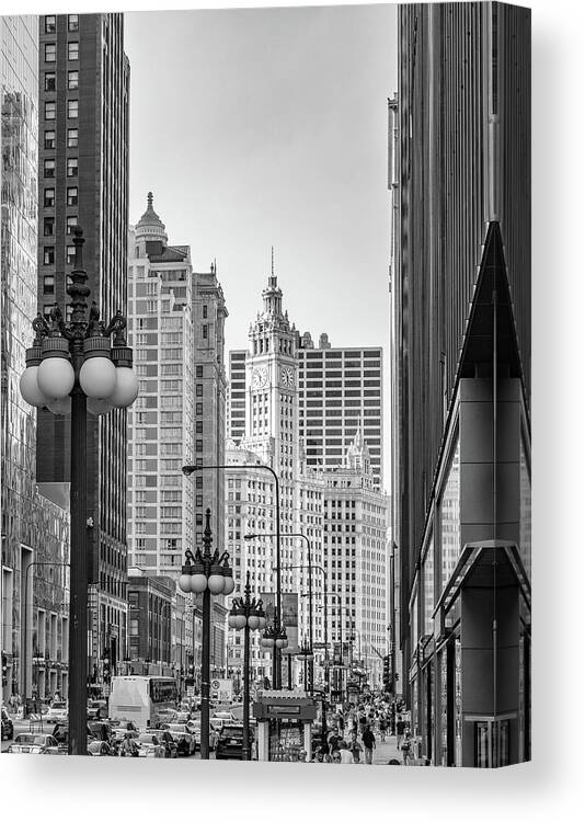 Michigan Canvas Print featuring the photograph Michigan Ave. by David Hart