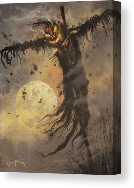 Halloween Canvas Print featuring the painting Mister Halloween by Tom Shropshire