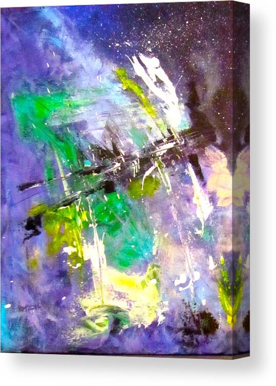 Abstract Canvas Print featuring the painting Monsoon by Barbara O'Toole