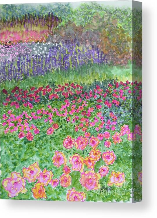  Canvas Print featuring the painting My Ultimate Garden by Barrie Stark
