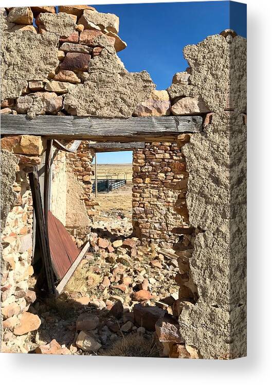 Stone Canvas Print featuring the photograph Mystery Ranch No. 2 by Brad Hodges